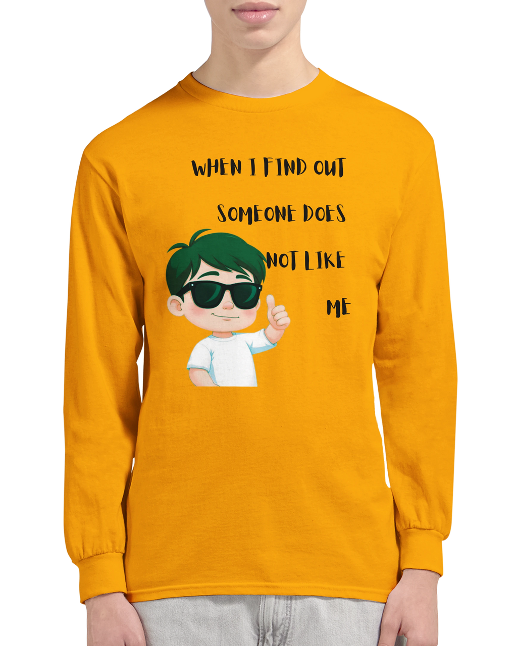 Don't Care: Unisex Longsleeve Tee