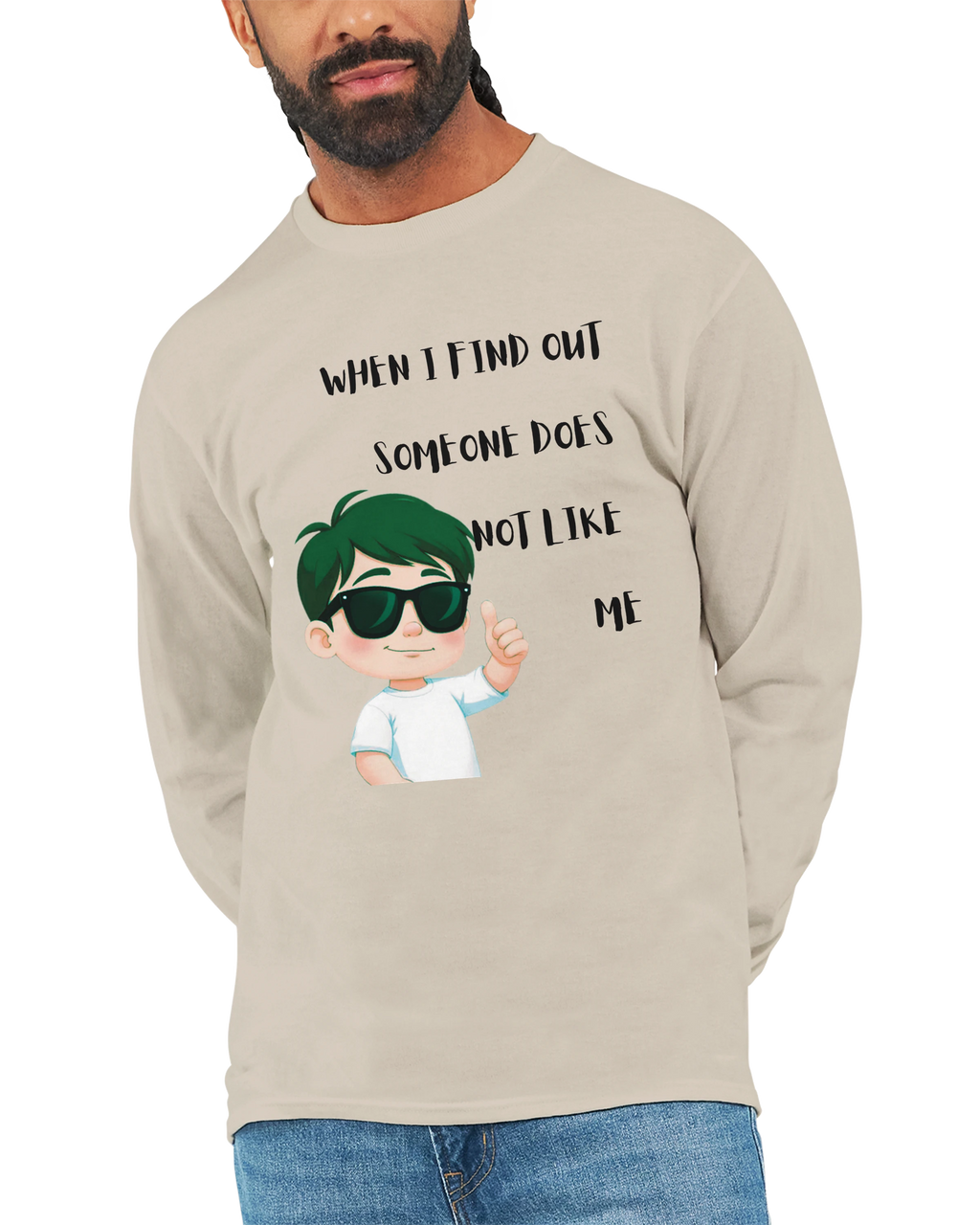 Don't Care: Unisex Longsleeve Tee