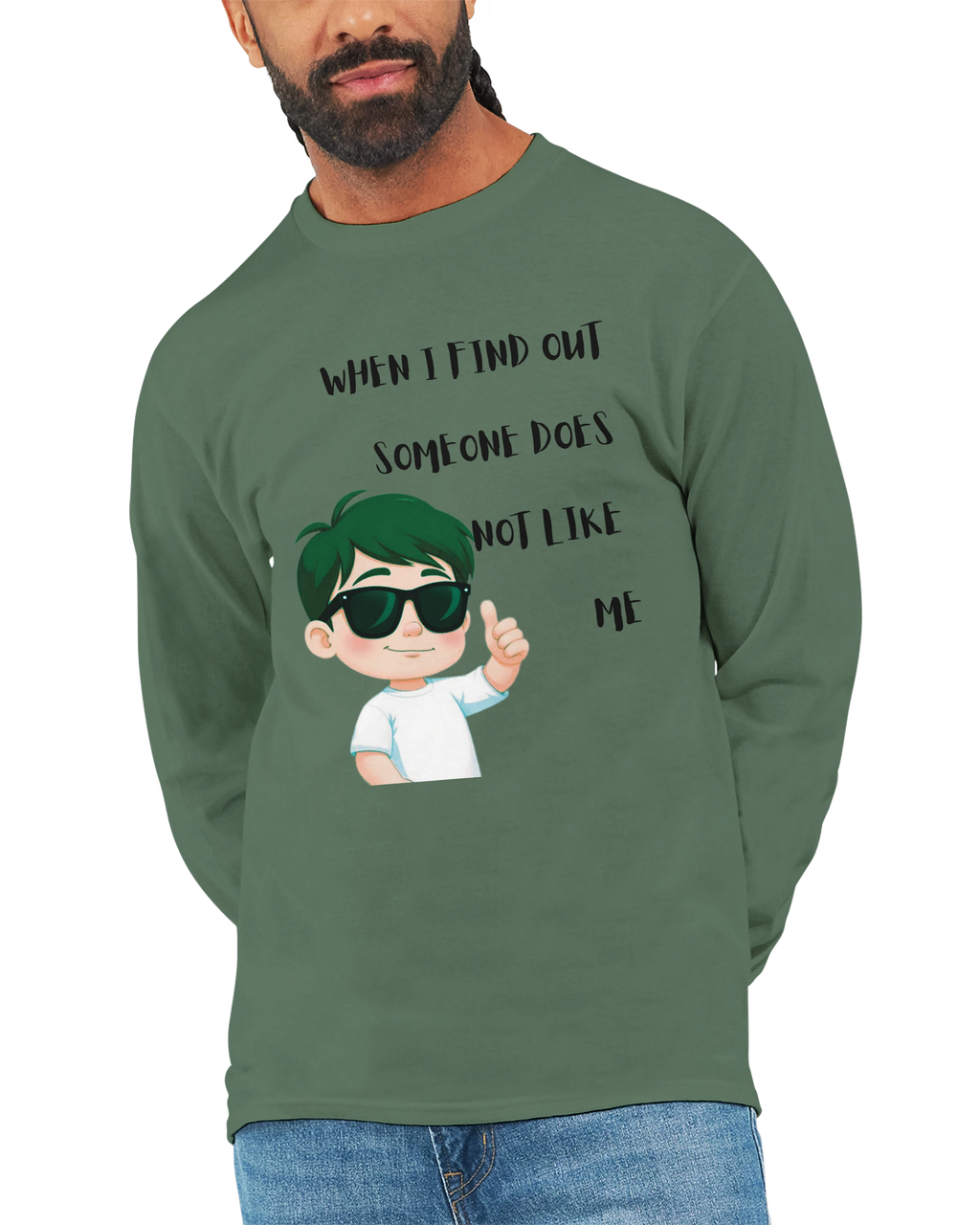 Don't Care: Unisex Longsleeve Tee