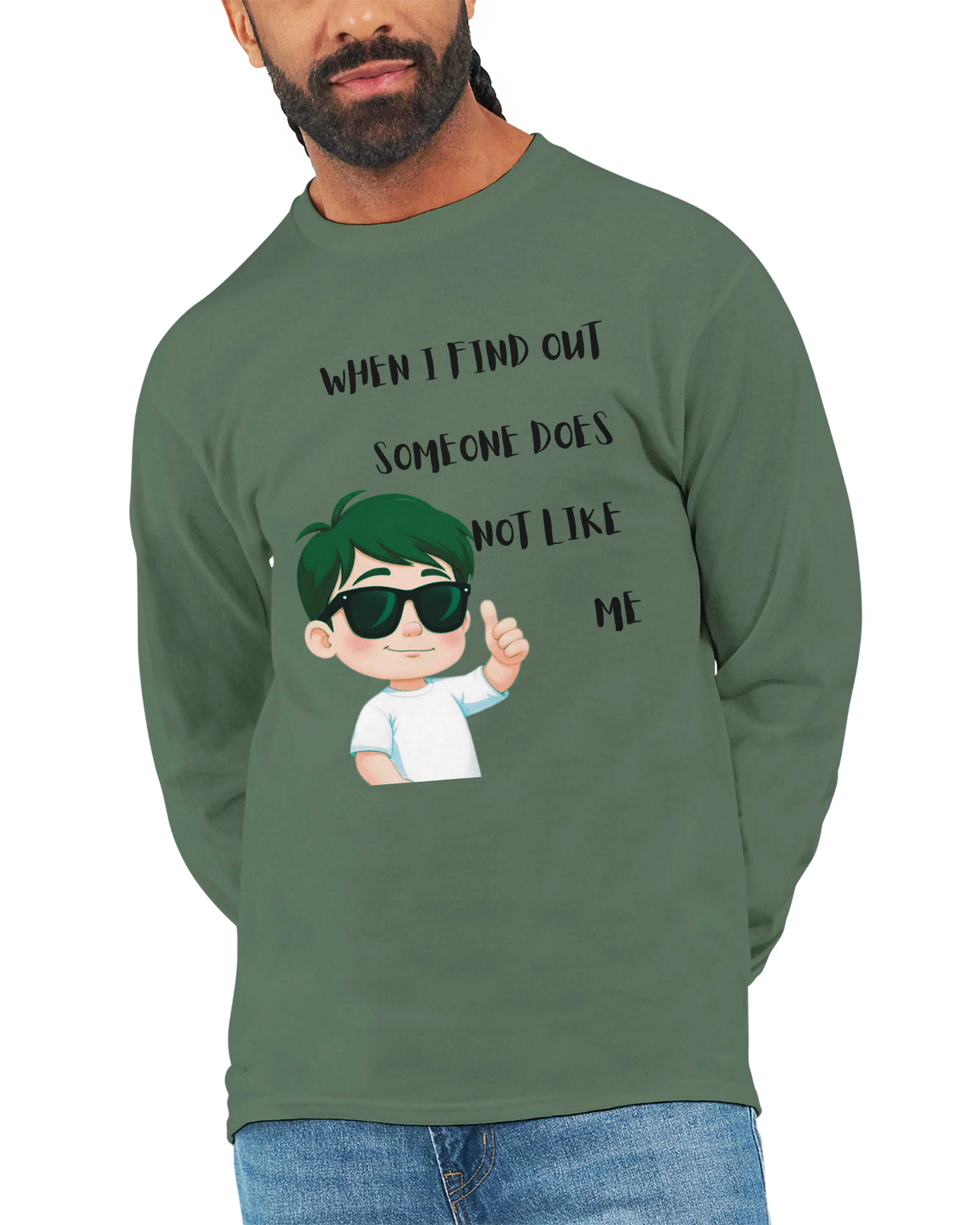 Don't Care: Unisex Longsleeve Tee