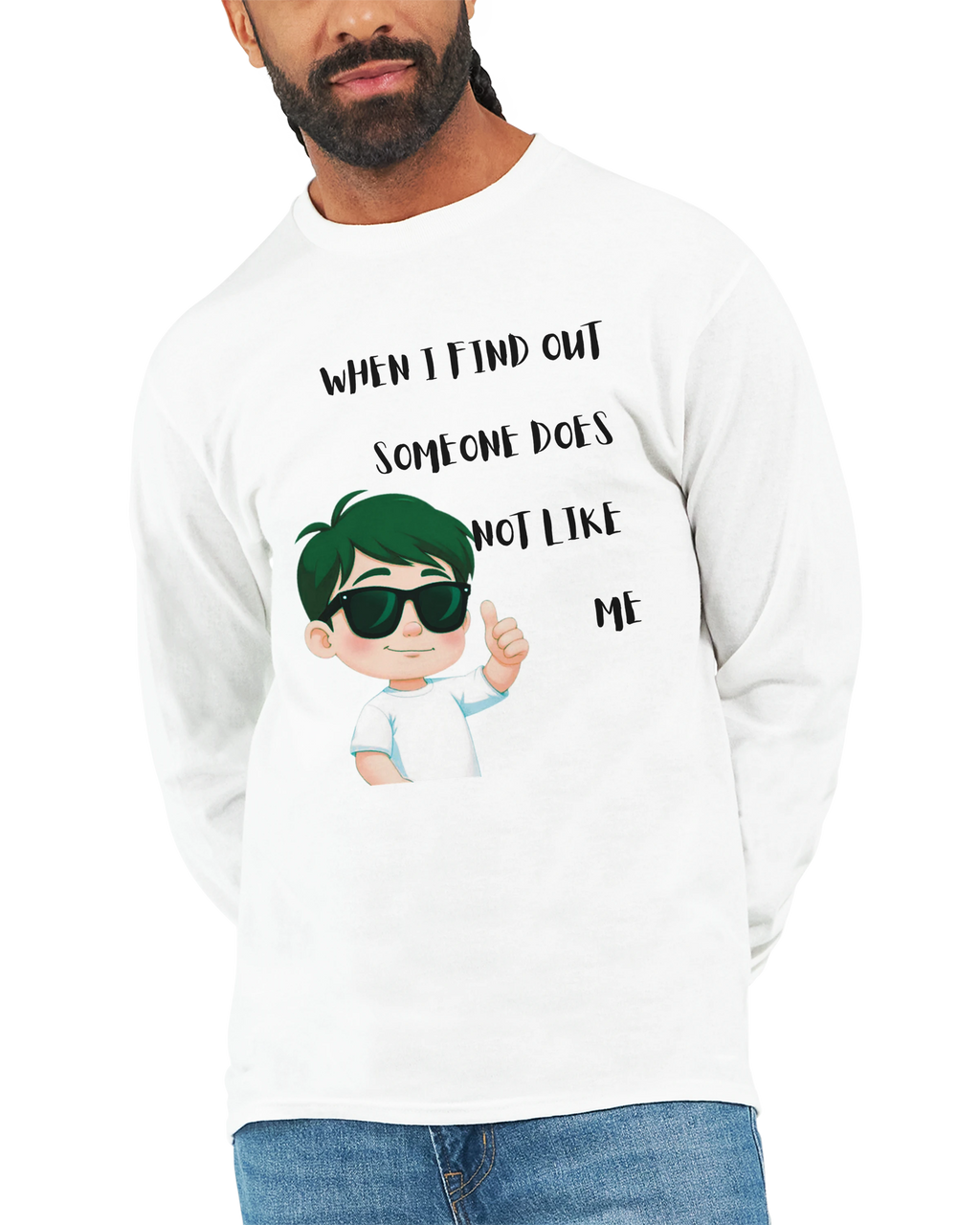 Don't Care: Unisex Longsleeve Tee
