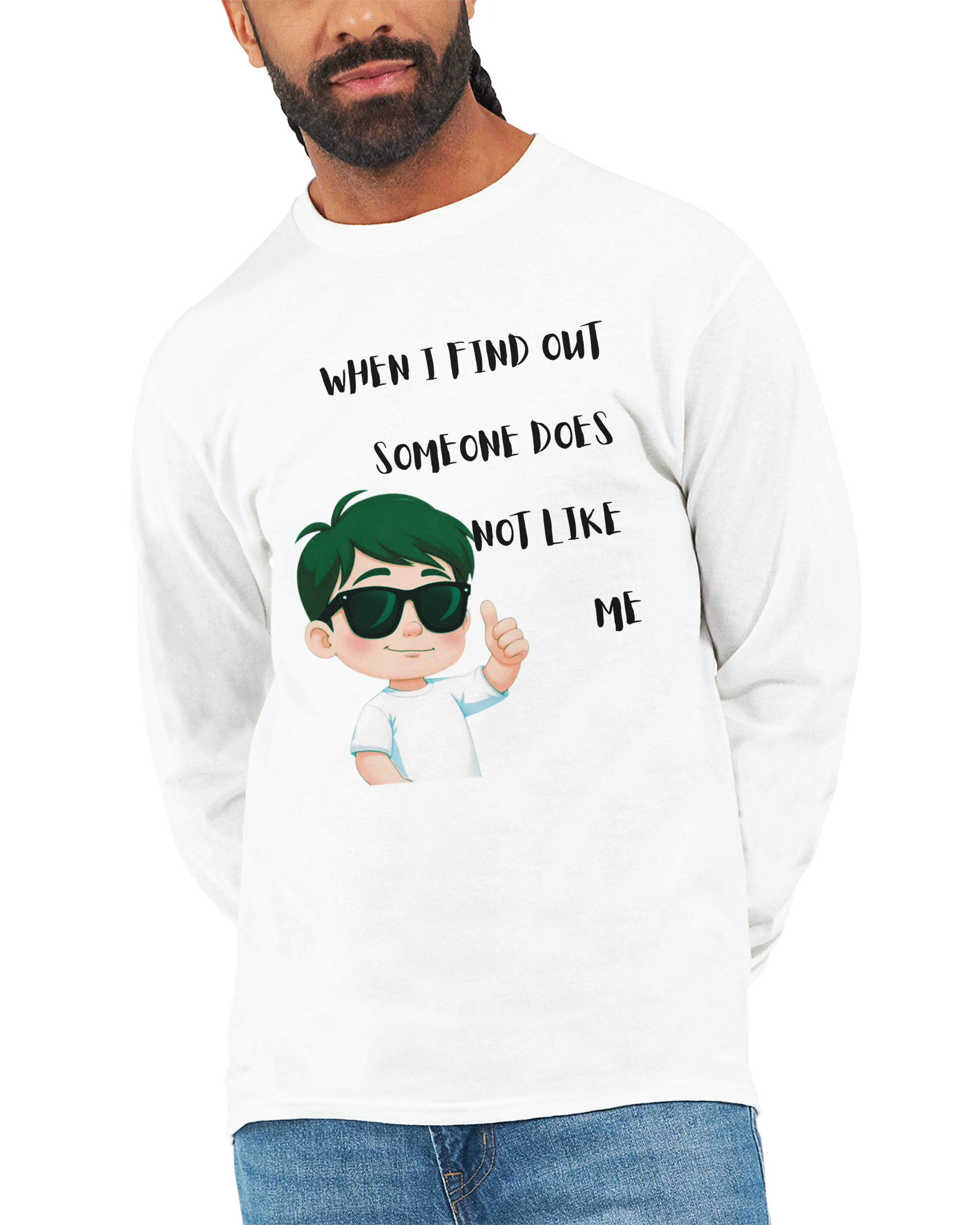 Don't Care: Unisex Longsleeve Tee