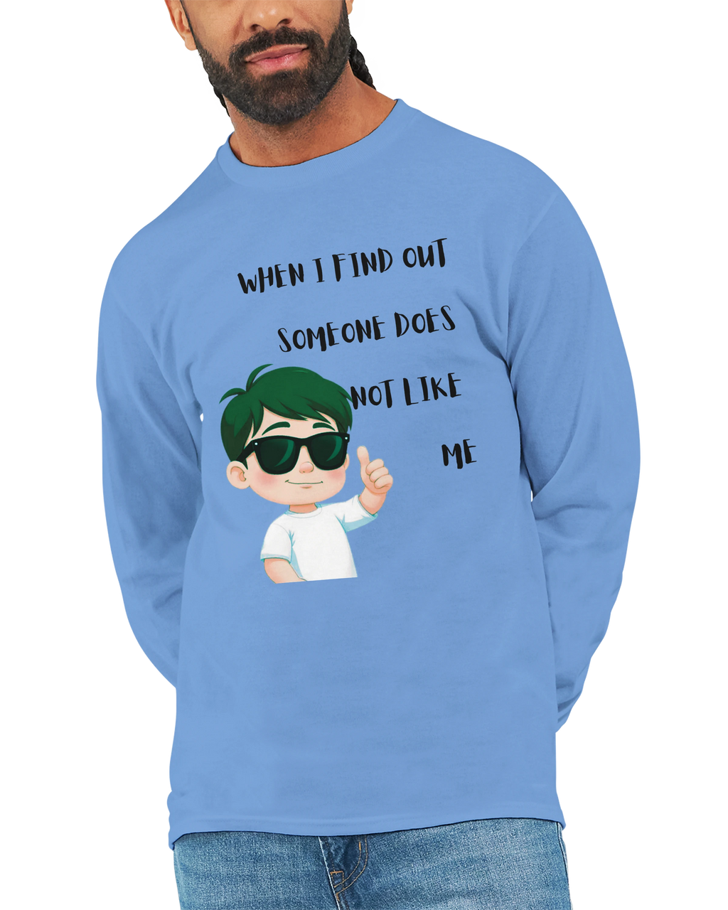 Don't Care: Unisex Longsleeve Tee