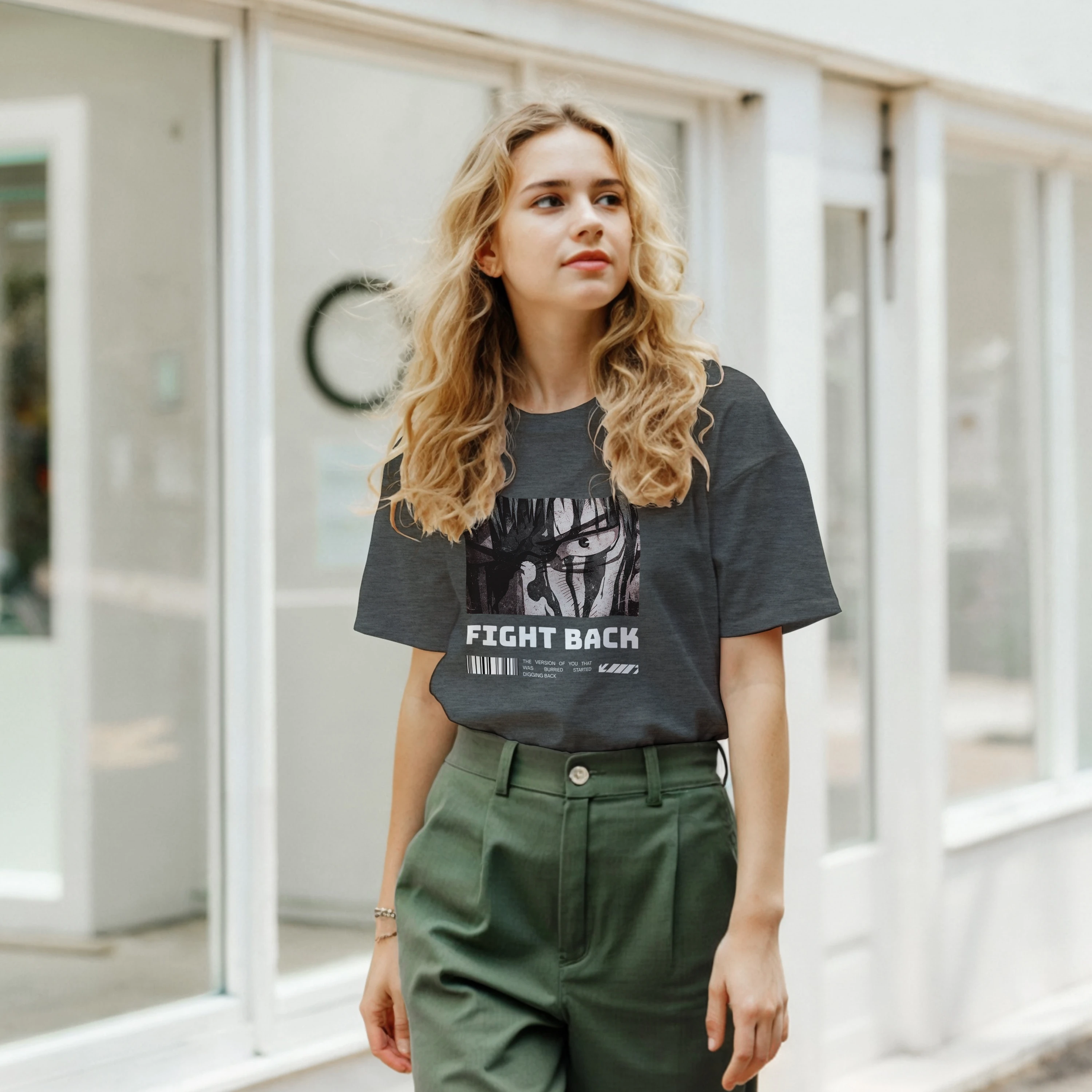 Fight Back - Dark: Unisex Crewneck Tee