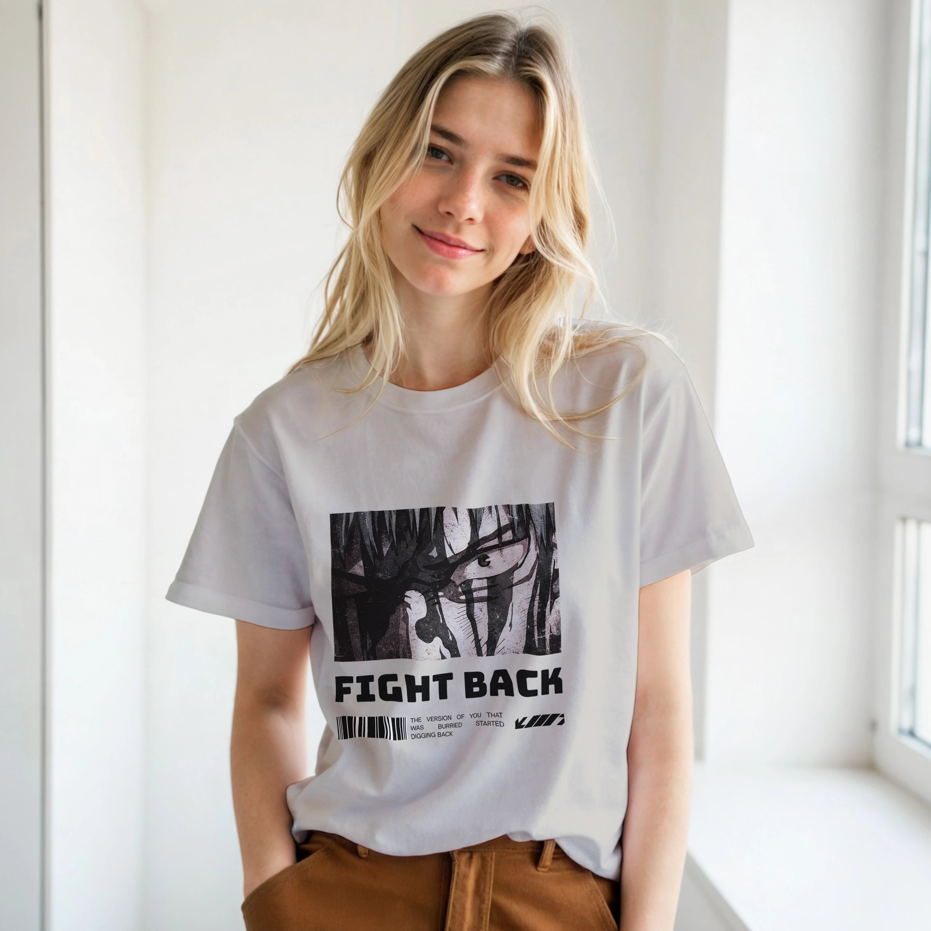 Fight Back - Light: Unisex Crewneck Tee