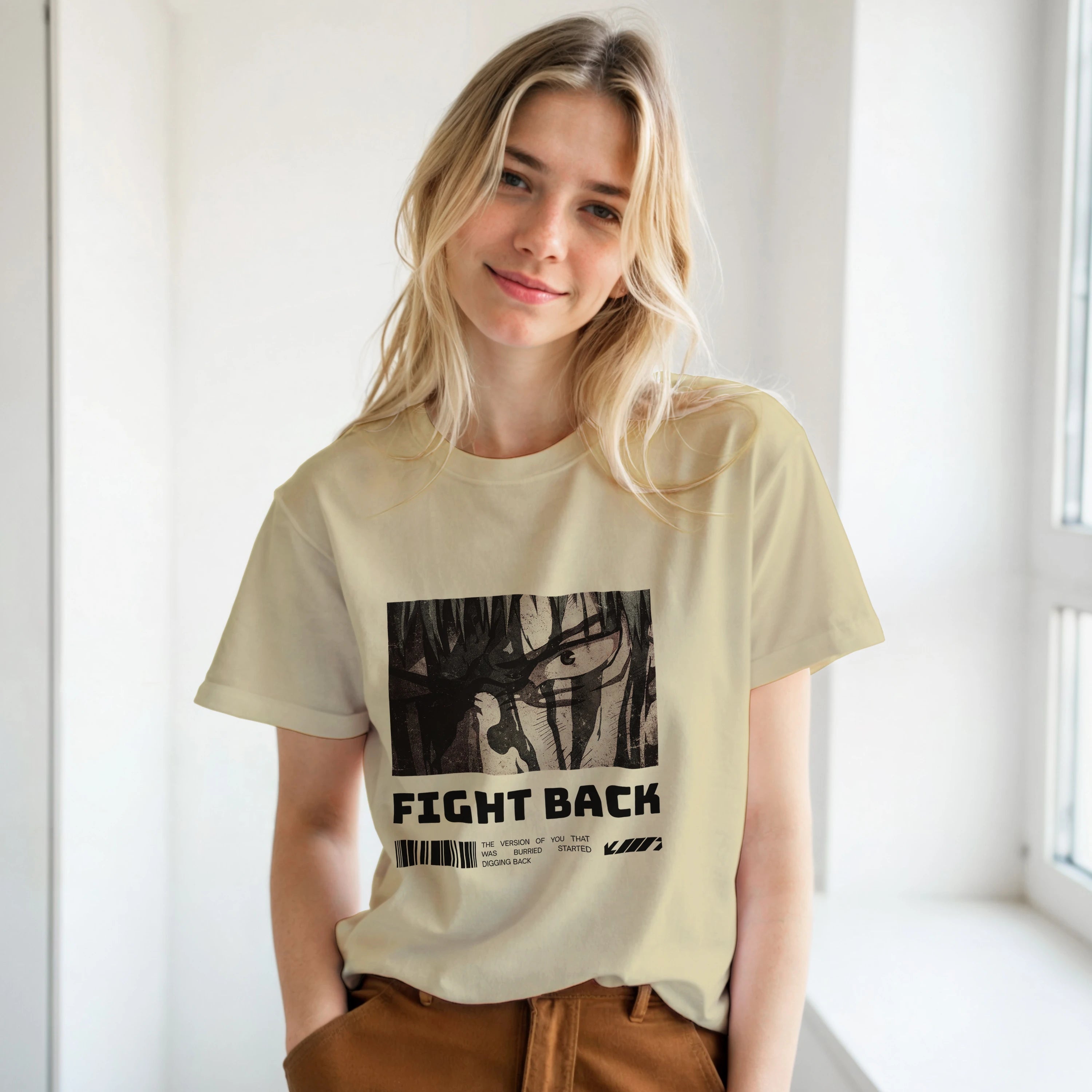 Fight Back - Light: Unisex Crewneck Tee