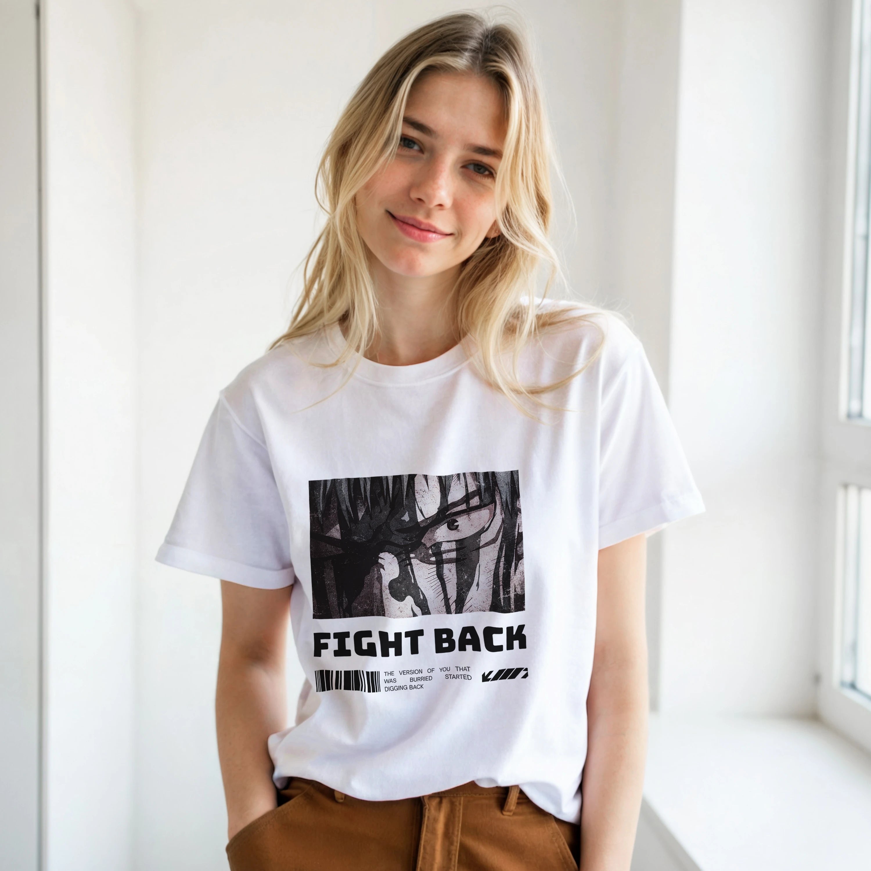 Fight Back - Light: Unisex Crewneck Tee