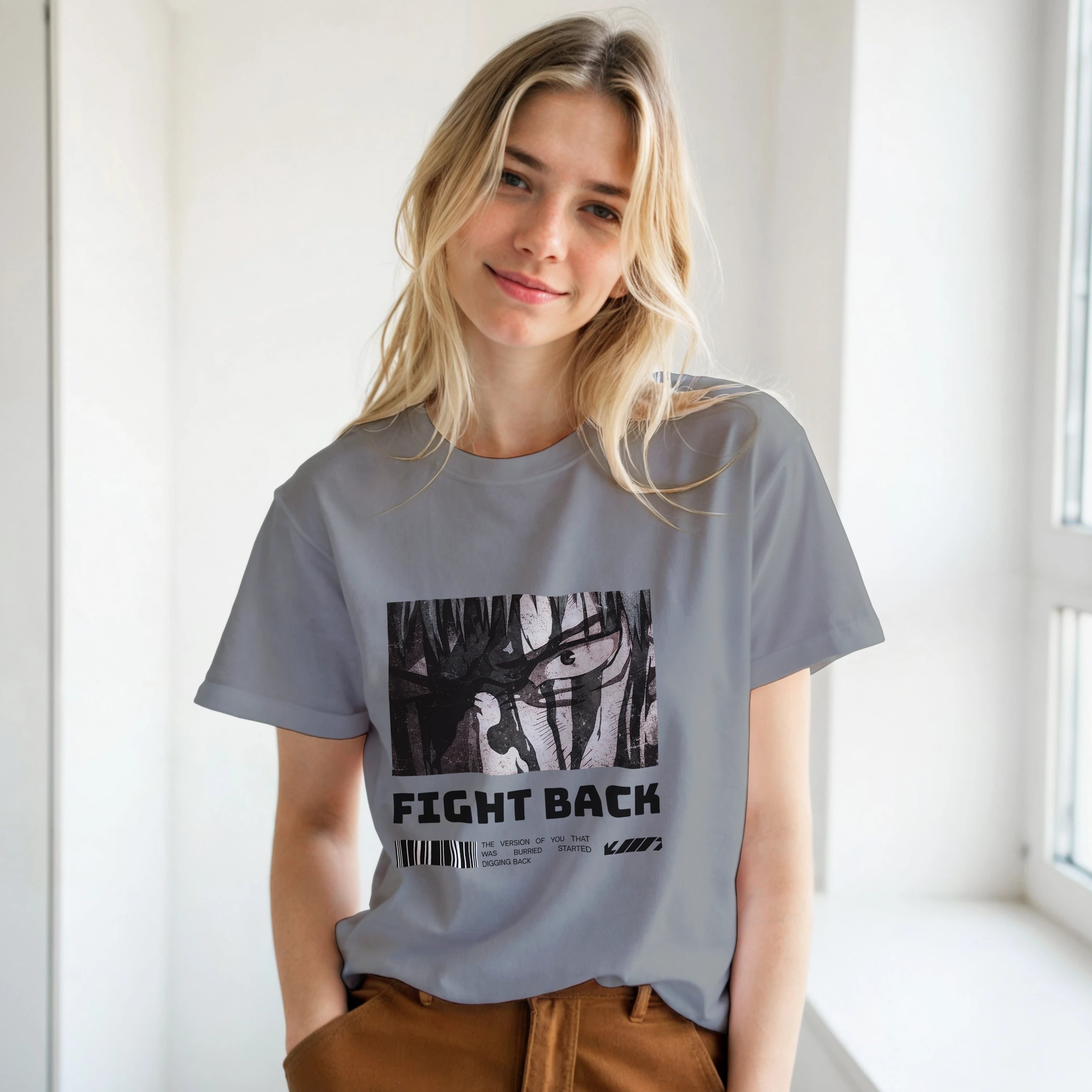 Fight Back - Light: Unisex Crewneck Tee