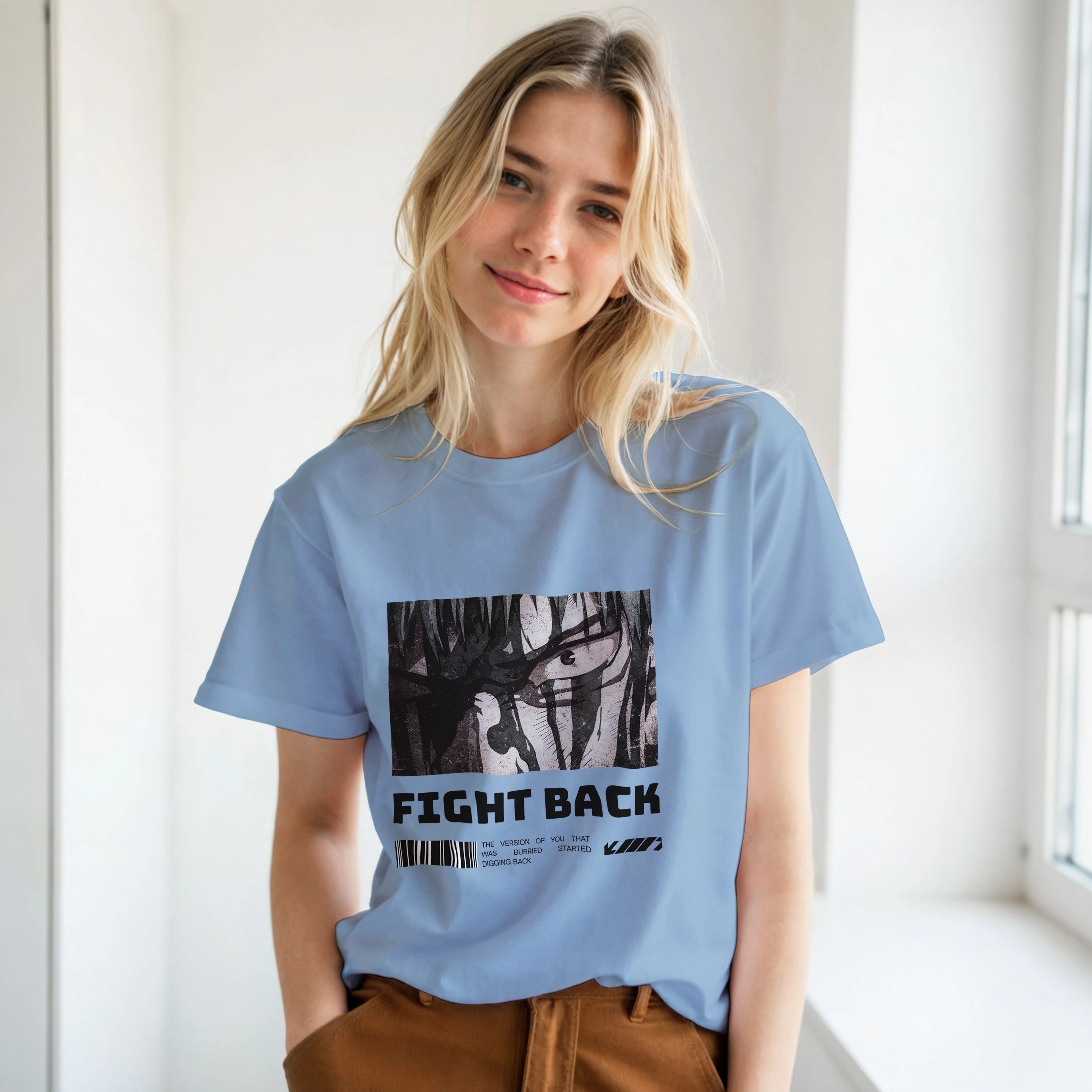 Fight Back - Light: Unisex Crewneck Tee