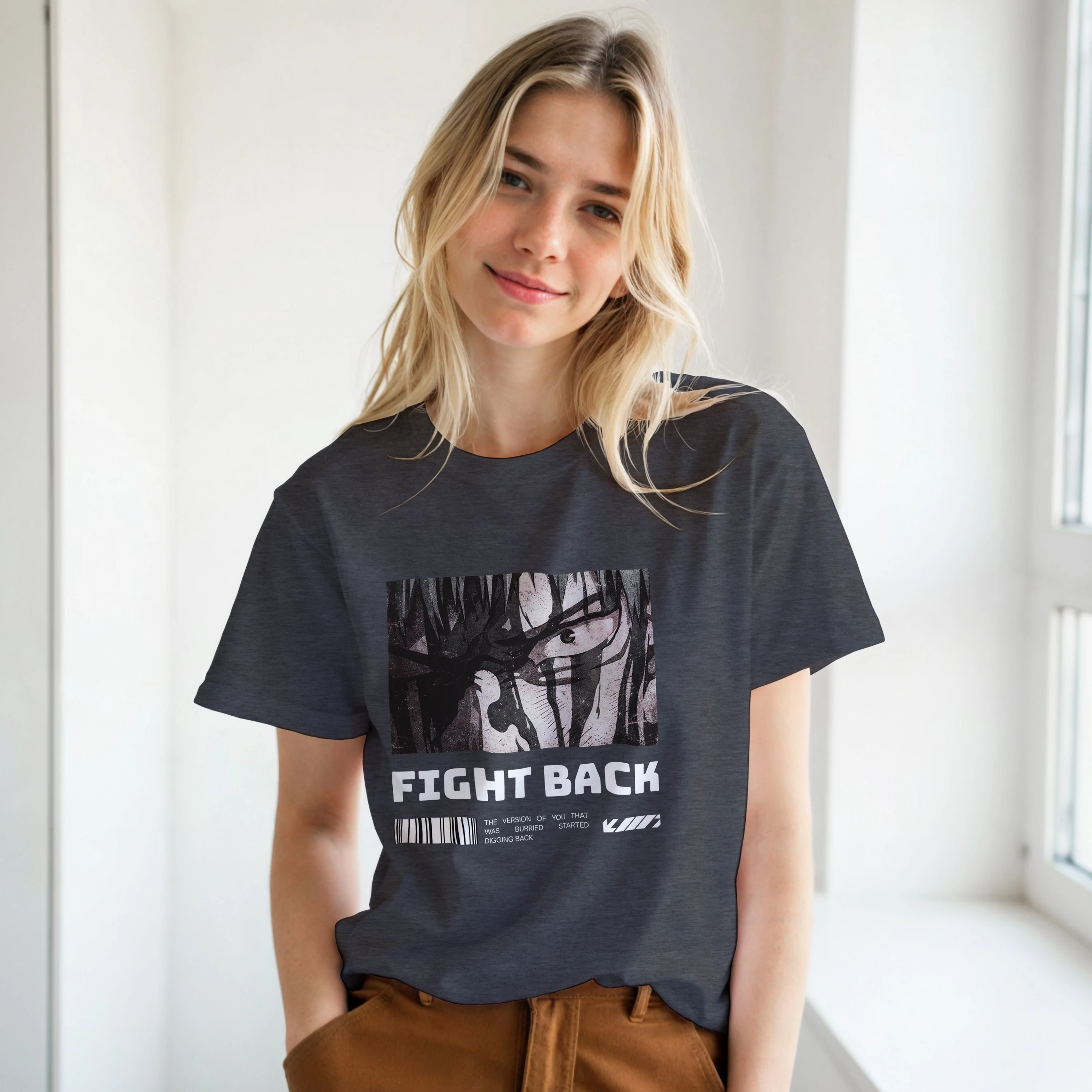 Fight Back - Dark: Unisex Crewneck Tee