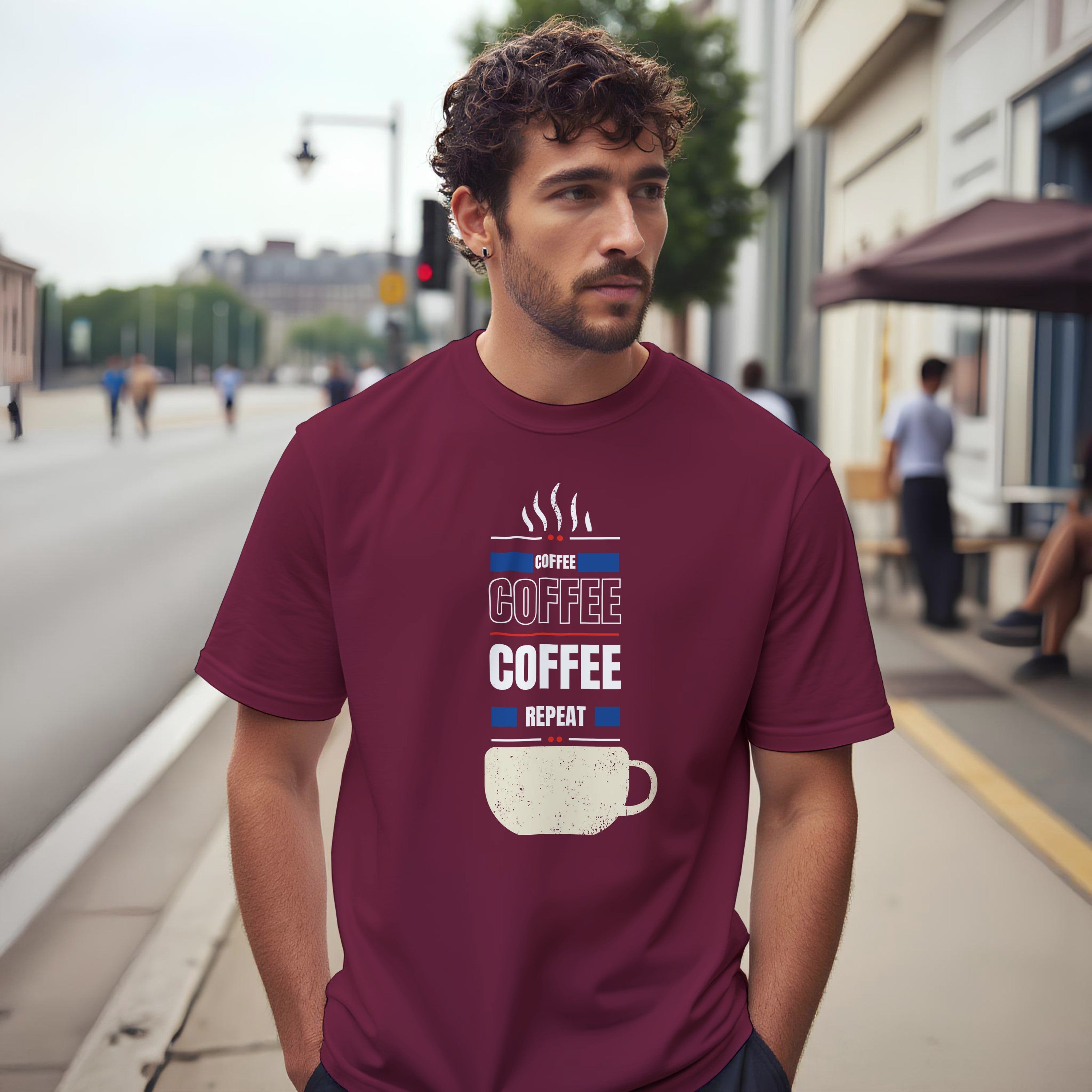 Fueled by Coffee: Unisex Crewneck Tee